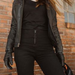 LEGINSY MOTOCYKLOWE DAMSKIE OZONE CHICA BLACK 24/30