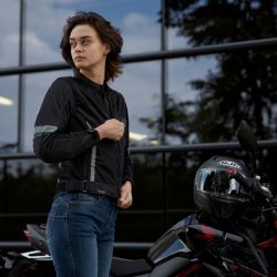 KURTKA MOTOCYKLOWA TEKSTYLNA DAMSKA OZONE DART BLACK 