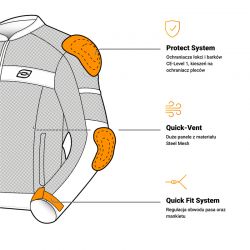 KURTKA MOTOCYKLOWA TEKSTYLNA DAMSKA OZONE DART CAPPUCINO 