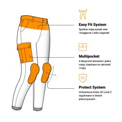 JEANSY MOTOCYKLOWE DAMSKIE OZONE JANE JOGGER FIT BLACK 24/30