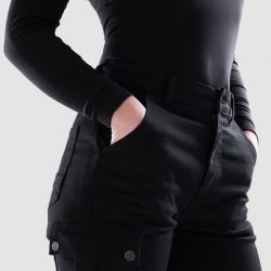 JEANSY MOTOCYKLOWE DAMSKIE OZONE JANE JOGGER FIT BLACK 24/30