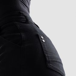 JEANSY MOTOCYKLOWE DAMSKIE OZONE JANE JOGGER FIT BLACK 24/30