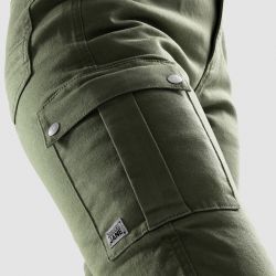JEANSY MOTOCYKLOWE DAMSKIE OZONE JANE JOGGER FIT OLIVE 26/30