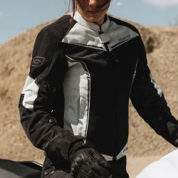 KURTKA MOTOCYKLOWA TEKSTYLNA DAMSKA OZONE JET 2 BLACK 