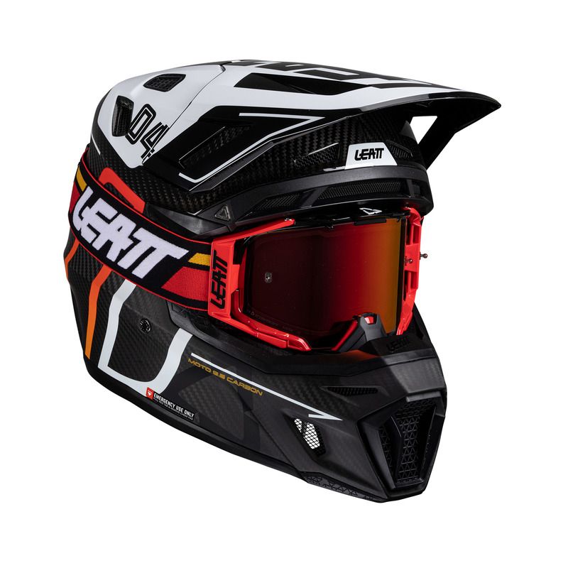 KASK Z GOGLAMI LEATT KIT MOTO 9.5 V25 CARBON/WHITE (55-56CM) 