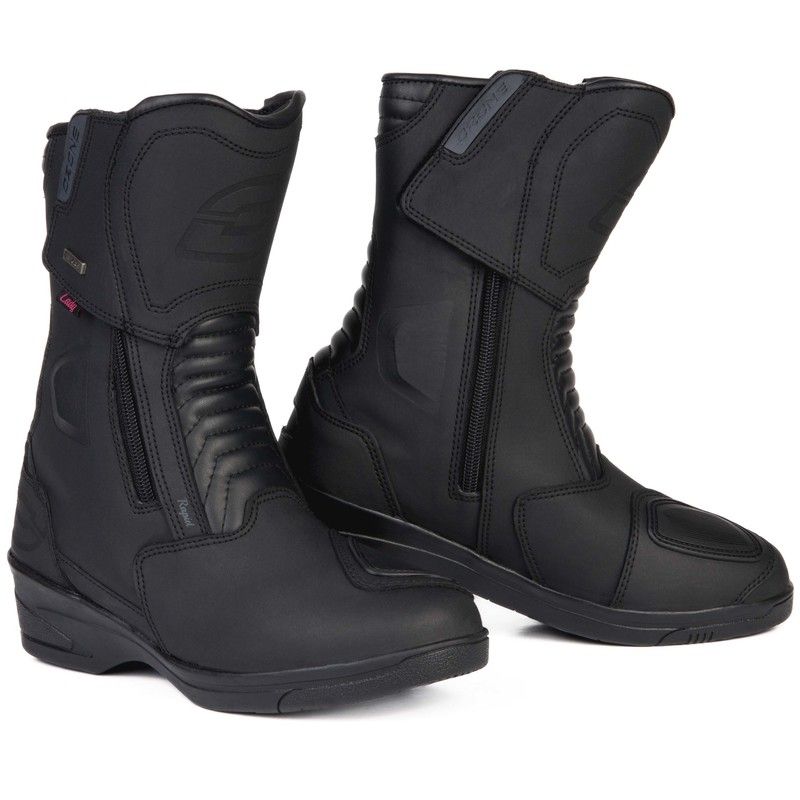 BUTY MOTOCYKLOWE DAMSKIE OZONE RAPID HIGH HEEL MATT BLACK 
