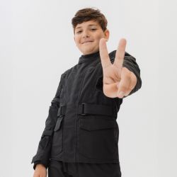 KURTKA MOTOCYKLOWA TEKSTYLNA JUNIOR OZONE SAHARA BLACK 