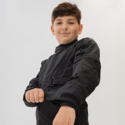 KURTKA MOTOCYKLOWA TEKSTYLNA JUNIOR OZONE SAHARA BLACK 