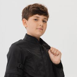KURTKA MOTOCYKLOWA TEKSTYLNA JUNIOR OZONE SAHARA BLACK 