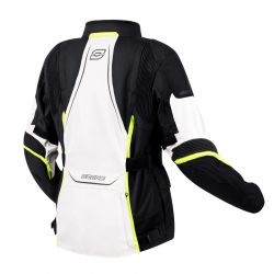 KURTKA MOTOCYKLOWA TEKSTYLNA DAMSKA OZONE SAHARA BLACK GREY FLUO YELLOW 