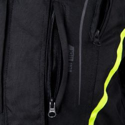 KURTKA MOTOCYKLOWA TEKSTYLNA DAMSKA OZONE SAHARA BLACK FLUO YELLOW 