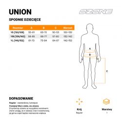 SPODNIE MOTOCYKLOWE TEKSTYLNE JUNIOR OZONE UNION BLACK 