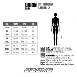 SPODNIE MOTOCYKLOWE TEKSTYLNE DAMSKIE OZONE UNION BLACK 
