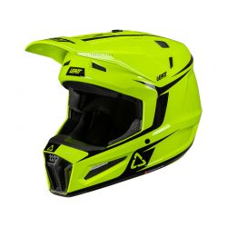 KASK Z GOGLAMI LEATT JUNIOR KIT MOTO 3.5 V26 NEON YELLOW (51-52CM) 