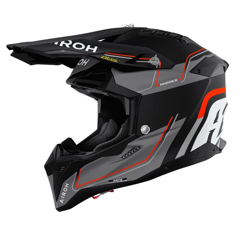KASK MOTOCYKLOWY AIROH AVIATOR 3 LEADER ORANGE MATT 