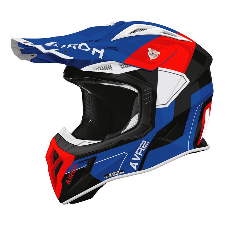 KASK MOTOCYKLOWY AIROH AVIATOR ACE 2 SHIELD BLUE RED GLOSS 