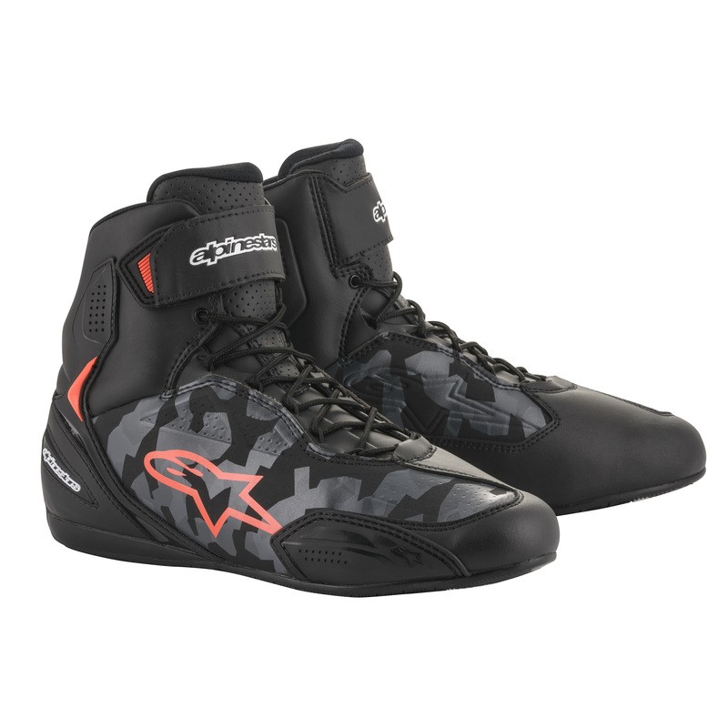 BUTY ALPINESTARS FASTER-3 BLACK/GREY CAMO/FLUO RED 