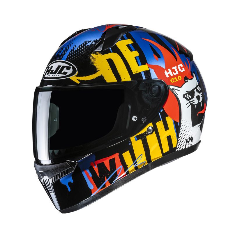 KASK MOTOCYKLOWY HJC C10 FOP BLACK BLUE 