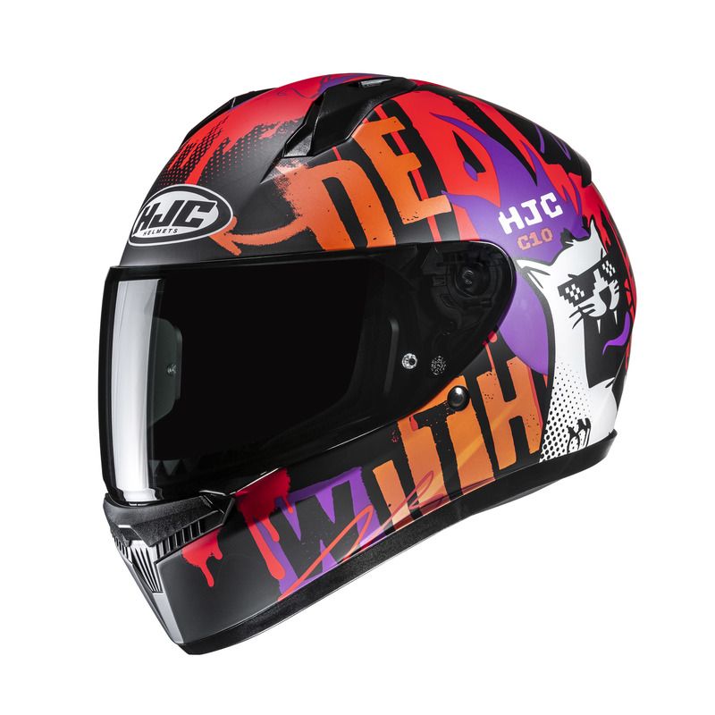 KASK MOTOCYKLOWY HJC C10 FOP BLACK RED 