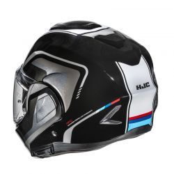 KASK MOTOCYKLOWY HJC F100 REFF BLACK WHITE 