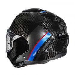 KASK MOTOCYKLOWY HJC F100 CARBON STAN BLACK BLUE 