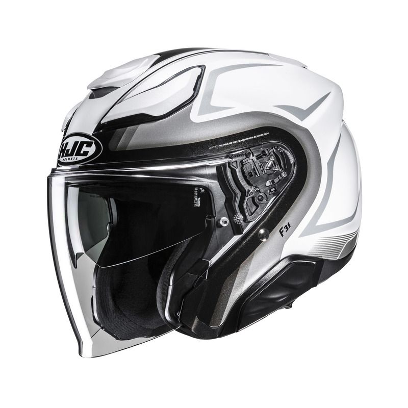 KASK MOTOCYKLOWY HJC F31 BASK WHITE GREY 
