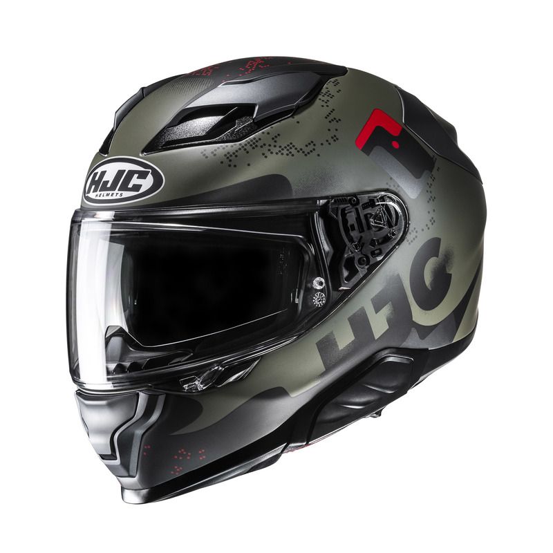 KASK MOTOCYKLOWY HJC F71 FACO GREEN BLACK 