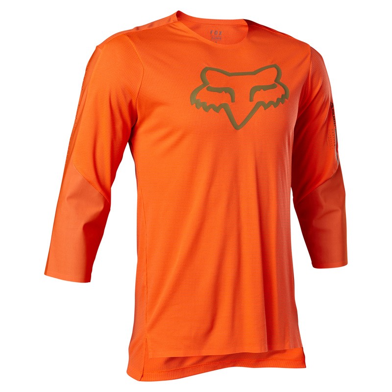 KOSZULKA ROWEROWA FOX FLEXAIR 3/4 DELTA FLUO ORANGE  ENDURO CROSS