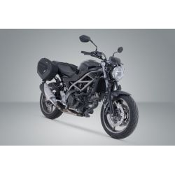 ZESTAW SAKW BOCZNYCH PRO BLAZE H I STELAŻY SW-MOTECH SUZUKI SV650 ABS (15-), SV650 X (18-) BLACK