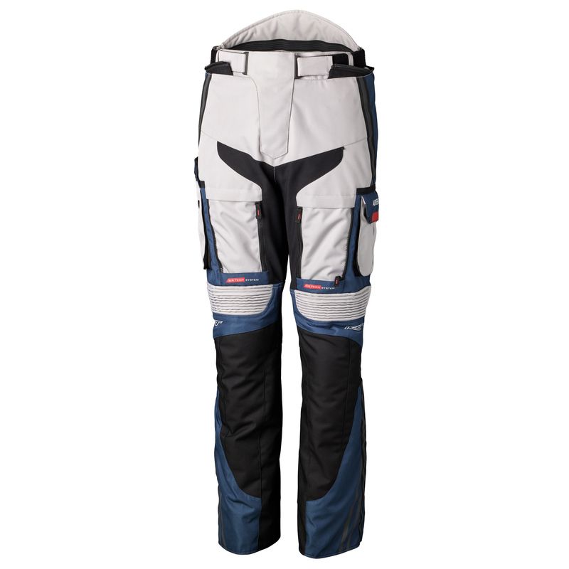 SPODNIE MOTOCYKLOWE TEKSTYLNE RST PRO SERIES ADVENTURE-X SILVER DARK BLUE RED 