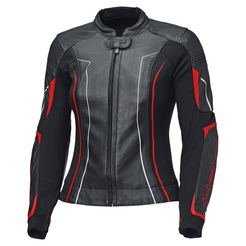 KURTKA MOTOCYKLOWA SKÓRZANA DAMSKA HELD DEBBIE 3 BLACK FLUO RED D34