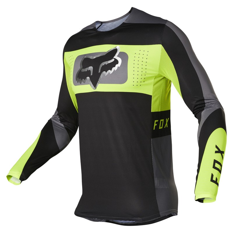 BLUZA FOX FLEXAIR MIRER BLACK/YELLOW  ENDURO CROSS