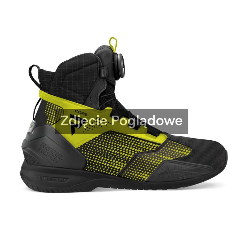 BUTY MOTOCYKLOWE REBELHORN CORE BLACK FLUO YELLOW 