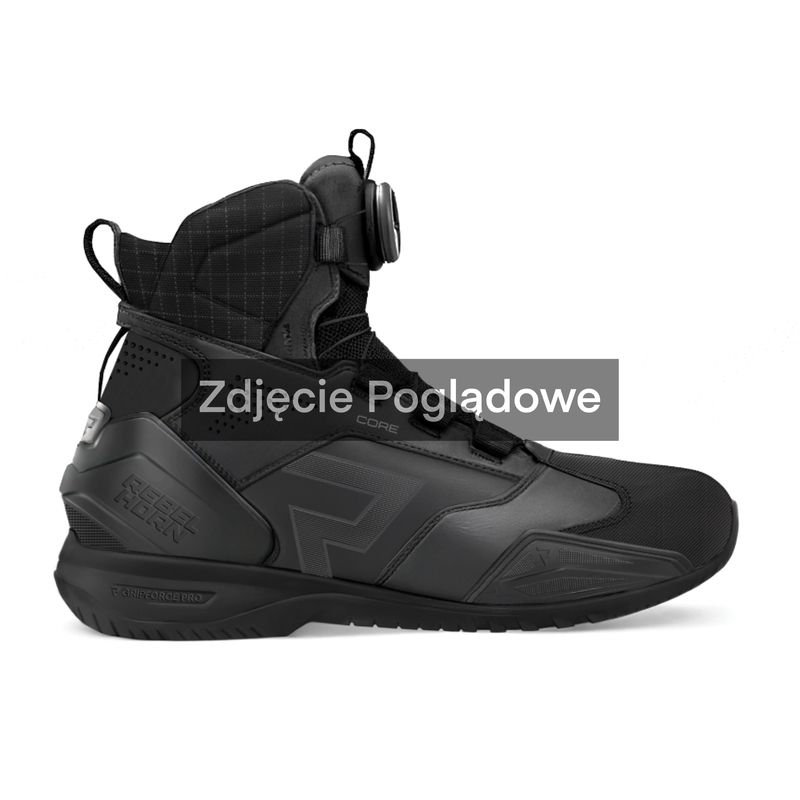 BUTY MOTOCYKLOWE REBELHORN CORE BLACK WODOODPORNE 
