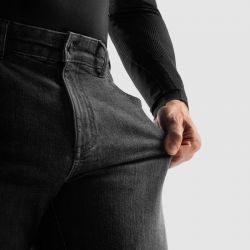 JEANSY MOTOCYKLOWE REBELHORN CLASSIC WASHED BLACK MONOLAYER 