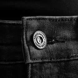 JEANSY MOTOCYKLOWE REBELHORN CLASSIC WASHED BLACK MONOLAYER 