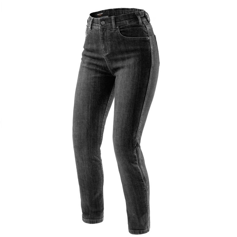 JEANSY MOTOCYKLOWE DAMSKIE REBELHORN CLASSIC WASHED BLACK MONOLAYER 24/28