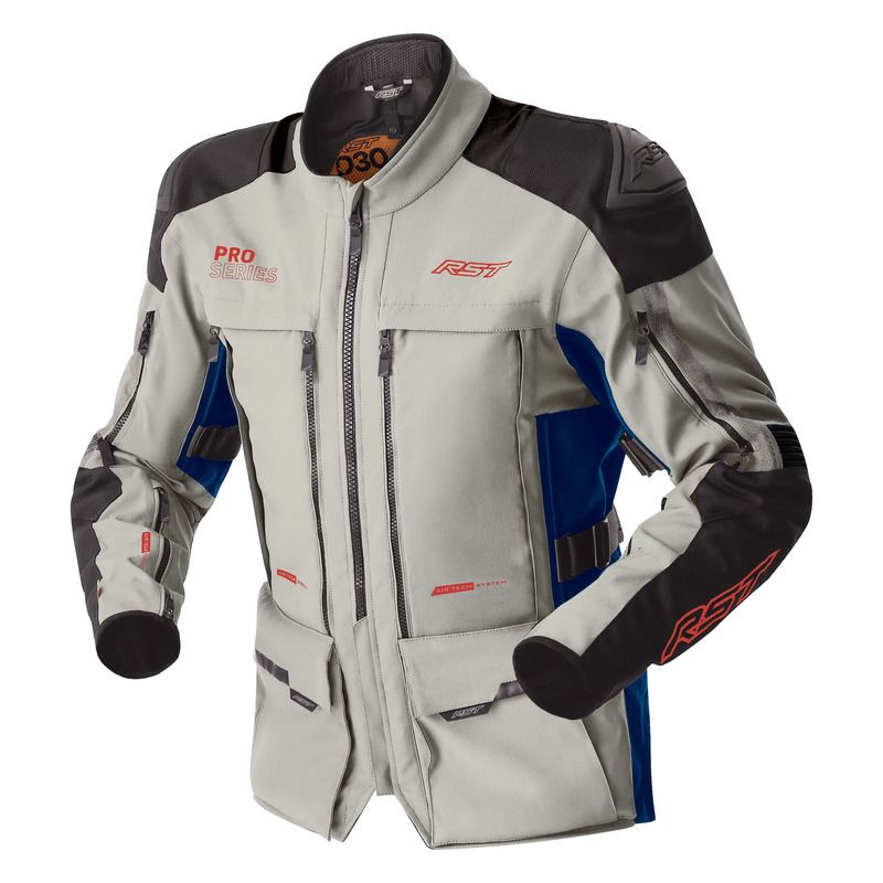 KURTKA MOTOCYKLOWA TEKSTYLNA RST PRO SERIES ADVENTURE D3O SILVER BLUE 
