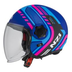 KASK MOTOCYKLOWY NZI RINGWAY 2 DUO CONNECTED BLUE PINK BLUE MATT 
