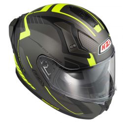 KASK MOTOCYKLOWY NZI GO RIDER STREAM DUO MOTION ANTRACITE BLACK YELLOW MATT 