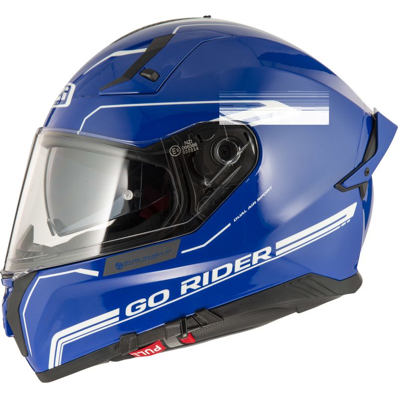 KASK MOTOCYKLOWY NZI GO RIDER STREAM DUO SOLID NOUVEAU BLUE Y 