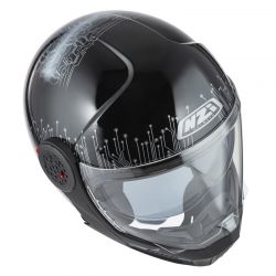KASK MOTOCYKLOWY NZI MINIMOD DUO META BLACK SILVER 