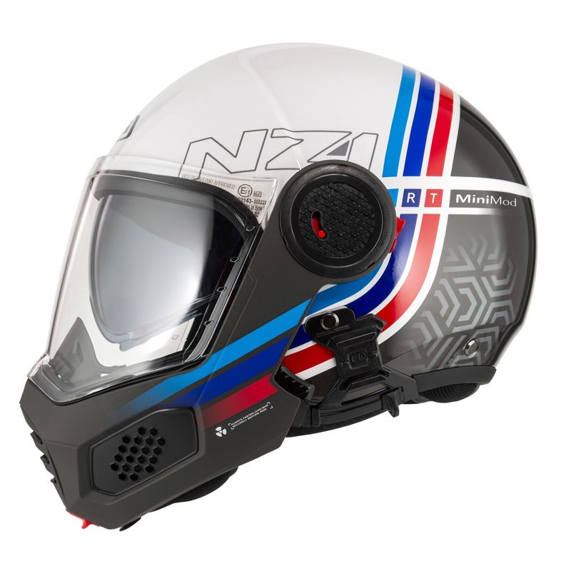 KASK MOTOCYKLOWY NZI MINIMOD DUO WATSON WHITEBLACK POWER 