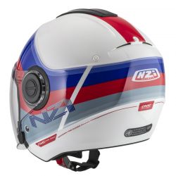 KASK MOTOCYKLOWY NZI CIVIC SUNSET WHITE BLUE RED 