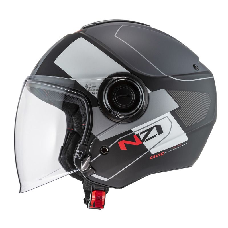 KASK MOTOCYKLOWY NZI CIVIC CONQUEST BLACK ANTRACITE GREY MATT 