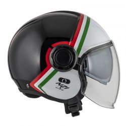 KASK MOTOCYKLOWY NZI RINGWAY 2 DUO SKYLINE BLACK WHITE ITALY 
