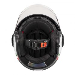 KASK MOTOCYKLOWY NZI RINGWAY 2 DUO SKYLINE BLACK WHITE ITALY 