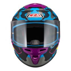 KASK MOTOCYKLOWY NZI TRENDY STREAM CAMU BLUE NEON PINK BLUE S MATT 