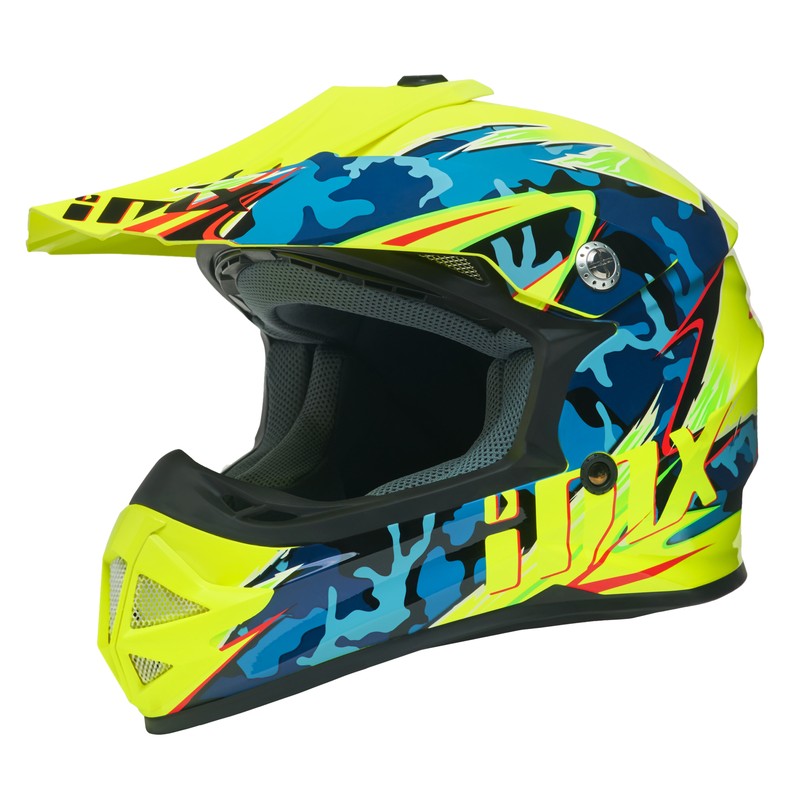 KASK IMX FMX-01 JUNIOR CAMO FLO YELLOW  ENDURO CROSS