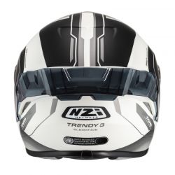 KASK MOTOCYKLOWY NZI TRENDY STREAM ELEGANCE WHITE BLACK TINTED S MATT 